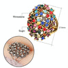 Women Charms Bohemia Jewelry Antique Resin Ethnic Rings, Ring Size:7(Blue)