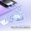 ROMOSS CB258S 3.5A 3-In-1 Telescopic Data Charging Cable USB-A To Type-C & 8 Pin & Micro Wire 1.1m (White)