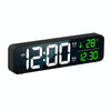 8810 LED Mirror Living Room Music Wall Clock with Temperature Date Display(Black)