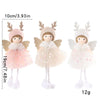Christmas Tree Pendant Beaded Saree Angel Girl Hanging Decoration Children Cute Doll Gift(Pink)