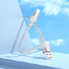 hoco X99 Crystal Junction 2.4A USB to 8 Pin Silicone Charging Data Cable, Length:1m(Grey)