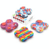 Decompression Handle Fidget Cube Dice Decompression Finger Sports Toy(Four-page Handle - Colorful)