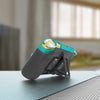 For Switch Lite Protective Shell Game Card Box Protective Sleeve Bracket Grip(Black and green)
