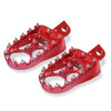 Motorcycle Modification Pedal Set Wide Fat Footpegs Foot Pegs for Harley (Red)
