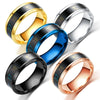 Smart Temperature Ring Stainless Steel Personalized Temperature Display Couple Ring, Size: 6(Rose Gold)