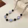 OPK GX2421 Personalized Colorful Resin Splicing Stainless Steel Collarbone Chain