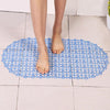 Waterdrop Bathroom Mat with Suction Cup Massage Foot Mat Bathtub Anti-slip Mat(Transparent White)