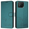 For Asus ROG Phone 8 / 8 Pro Smile Embossing RFID Leather Phone Case(Peacock Green)