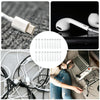 100pcs /Pack 73mm 3-Hole Silicone Cable Tie Wire Winder Organizer(White)