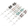10MM Glass Pearl Beaded Bracelet with Torus, Color: White
