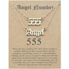 2 In 1 Angel Lucky Numbers Layered Necklace Set Women Collarbone Chain Jewelry, Style: Angel+5 Gold