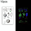 10 PCS Waterproof Color Luminous Tattoo Sticker Face Sticker(EX-016)
