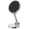 G158 360-Degree Rotating Metal Phone Stand Dashboard Folding Magnetic Car Mount(Silver)