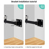 Tablet Wall Mount Holder Foldable Extendable Aluminum Alloy Mount With Anti Theft Security Lock