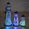 Creative Decorative Wrought Iron Flash Tower LED Night Light, Size:Medium 19cm