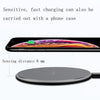 2pcs K8 10W Universal Aluminum Alloy Mobile Phone Wireless Charger, Specification:with 1m Cable(Black)