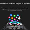 K62 1.43 Inch Waterproof Bluetooth Call Weather Music Smart Sports Watch, Color: Silver Steel