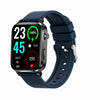 F100 1.7 inch HD Square Screen TPU Strap Smart Watch Supports Body Temperature Monitoring/Blood Oxygen Monitoring(Blue)