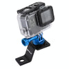 PULUZ Aluminum Alloy Motorcycle Fixed Holder Mount with Tripod Adapter & Screw for GoPro, Insta360, DJI and Other Action Cameras(Blue)