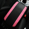 32x19cm PU Carbon Fiber Leather Central Armrest Box Cover Anti-slip Pad(Pink)