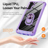 For Samsung Galaxy A26 5G TPU + PC Lens Protection Phone Case with Ring Holder(Purple)