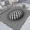 3D Geometric Stereo Trap Vision Living Room Bedroom Carpet, Size: 50x80cm(Rectangular Spherical Vision)