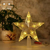 Christmas Tree Top Light LED Glowing Star Lights, Size: Large EU Plug(Warm White)