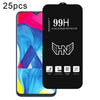 For Samsung Galaxy M10 25pcs High Aluminum Large Arc Full Screen Tempered Glass Film