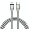 ENKAY ENK-CB128 PD 27W Type-C to 8 Pin Carbon Steel Hose Spring Fast Charging Data Cable, Length:2m(Silver)