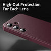 For Samsung Galaxy A55 Smart View Window Leather Phone Case with Card Slot(Red)