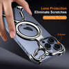 For iPhone 14 Pro Max Liquid Plating PC Hollow MagSafe Phone Case(Metal Silve)
