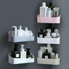 Bathroom Paste Wall-Mounted Plastic Storage Rack Geometric Shape Bathroom Rack, Specification: Carton Packaging(Apricot)