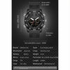 SANDA 3106 Dual Digital Display Men Outdoor Sports Luminous Shockproof Electronic Watch(Black Silver)