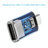 2 PCS SBT-148 USB-C / Type-C Male to USB 3.0 Female Zinc Alloy Adapter(Space Silver)