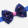 Adjustable Blue Bow Bell Collar for Cats & Dogs (19-32cm)
