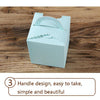 50 Pieces Muffin Cup Cake Box Portable Window Cake Packaging Box(Light Green)