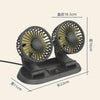 F410 24V Car Dual-head Folding Electric Cooling Fan with Temporary Temporary Parking Card