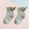 Girls Fashion Personality Wings Socks Baby Cotton Socks, Color:Light Gray(M)