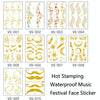 10 PCS Hot Stamping Waterproof Music Festival Face Tattoo Sticker(VS-004)
