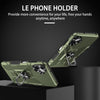 For Samsung Galaxy A06 4G Ring Holder Armor Hybrid Phone Case(Green)