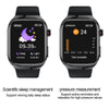 TK16 2.04 inch LCD Screen Silicone Strap Smart Watch Supports Health Monitoring(Black)
