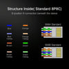 High Quality RJ45 Shielded Plug Cat5 8P8C Lan Connector Network (100 pcs in one packaging , the price is for 100 pcs)(Silver)