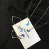 10pcs / Set Butterfly Charms Earrings Necklace Bracelet Accessories DIY Material(Purple Blue)
