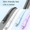 TOTU BPD-013 Skin Sense Series Type-C to 8 Pin Silicone Fast Charging Data Cable, Length:2m(White)