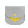 Portable Large Capacity PU Sanitary Napkin Pad Storage Bag(Gray+Yellow)