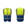 Multi-pockets Safety Vest Reflective Workwear Clothing, Size:L-Chest 118cm(Yellow Blue)