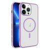 For iPhone 13 Pro Max Frosted Translucent Side Ice Fog Cooling MagSafe Phone Case(Light Purple)