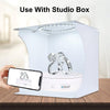 PULUZ 15cm USB Electric Rotating Turntable Display Stand Video Shooting Props Turntable for Photography, Load 1-5kg(White)