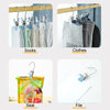 5pcs /Pack Stainless Steel Flat Clip With Hook Anti-Scratch Catch Laundry Drying Holder(Pink)