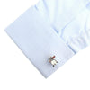 Brass Music Series Instrument Note Cufflinks, Color: Silver Sax